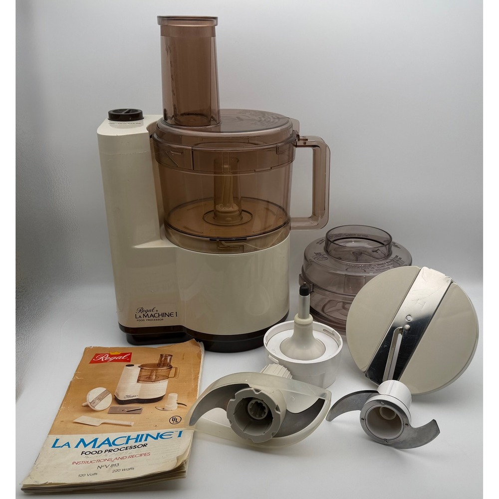 Vintage Regal La Machine I Food Processor Model V 813 Made in France with Manual